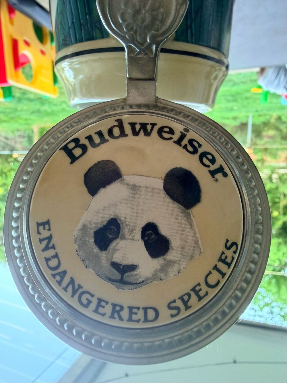 1992 Budweiser Endangered Species Giant Panda Beer Stein Ceramarte Vintage